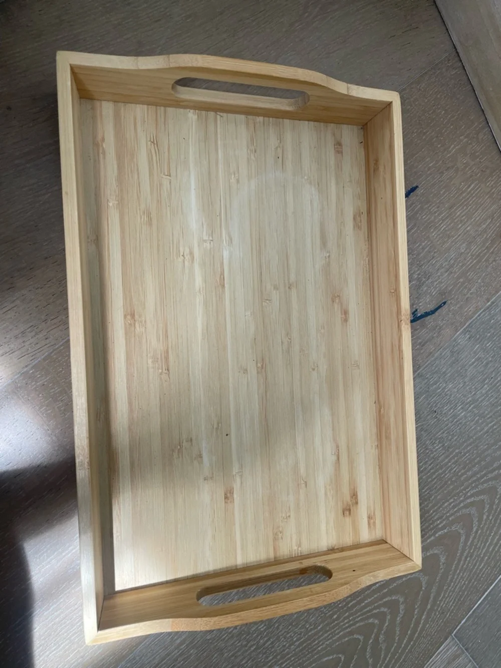 IKEA FRUKTSKAL Bamboo Serving Tray in Light Wood